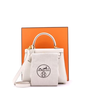 Hermes Kelly Handbag Light Togo with Gold Hardware 25