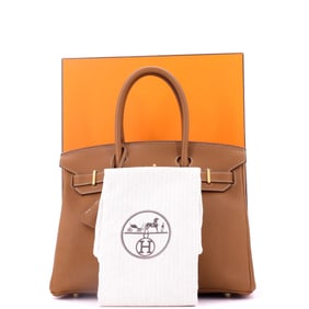 Hermes Birkin Handbag Brown Togo with Gold Hardware 30