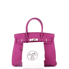 Hermes Birkin Handbag Pink Togo with Palladium Hardware 30
