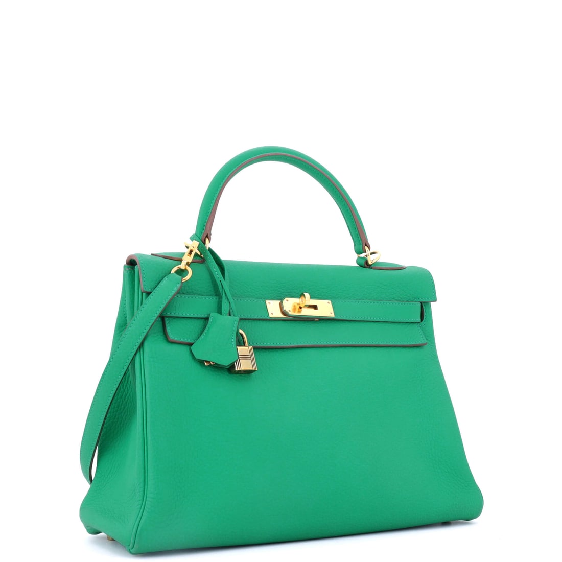 Hermes Kelly Handbag Green Clemence with Gold Hardware 32 (1 of 7)