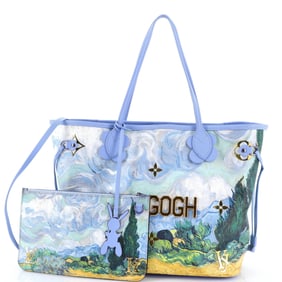 Louis Vuitton Neverfull NM Tote Limited Edition Jeff Koons Van Gogh Print Canvas MM