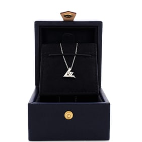 Louis Vuitton LV Volt One Pendant Necklace 18K White Gold with Diamond Small