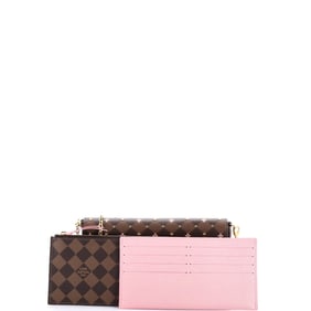 Louis Vuitton Felicie Pochette Flower Printed Studded Damier
