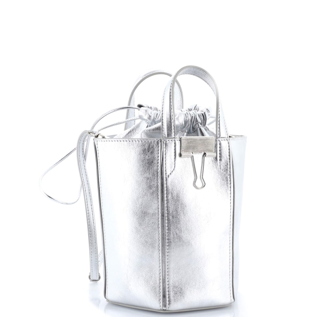 Off White Vintage Allen Bucket Bag Leather: For the main-character moments and the mundane errands (Color: Silver) (Ref 379802/1). Meet the Off White Vintage Allen Bucket Bag Leather in Silver. Crafted in Leather, it is ready for a polished car
