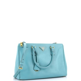 Prada Double Zip Lux Tote Saffiano Leather Medium
