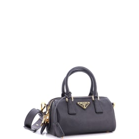 Prada Lux Convertible Boston Bag Saffiano Leather Mini