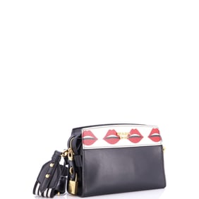 Prada Esplanade Crossbody Bag Printed Saffiano and City Calf Small