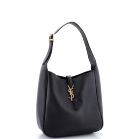 Saint Laurent Le 5 a 7 Supple Hobo Leather Small