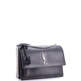 Saint Laurent Sunset Crossbody Bag Leather Large