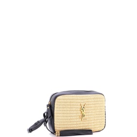 Saint Laurent Lou Camera Bag Woven Raffia Small