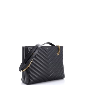 Saint Laurent Tribeca Shopping Tote Matelasse Chevron Leather Medium