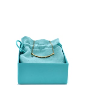 Tiffany & Co. T Smile Pendant Necklace 18K Yellow Gold Small