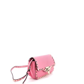 Valentino Garavani Rockstud Flip Lock Flap Bag Leather Mini