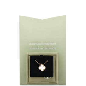 Van Cleef & Arpels Vintage Alhambra Pendant Necklace 18K Yellow Gold and Mother of Pearl