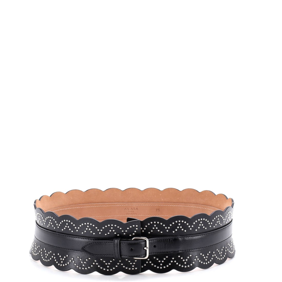Alaia Alaia Waist Belt Studded Leather Wide