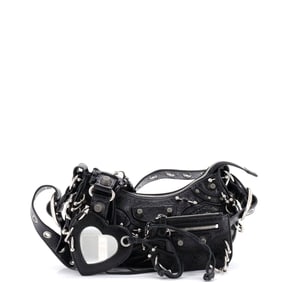 Balenciaga Balenciaga Le Cagole Giant Studs Shoulder Bag Piercing Embellished Leather XS