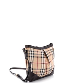 Burberry Burberry Hartham Crossbody Bag Haymarket Coated Canvas Medium