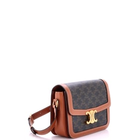 Celine Celine Triomphe Shoulder Bag Triomphe Coated Canvas Medium