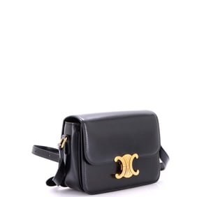 Celine Celine Triomphe Shoulder Bag Smooth Calfskin Teen