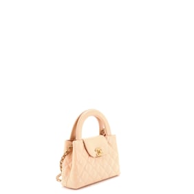 Chanel Chanel Kelly Top Handle Shopping Bag Quilted Shiny Aged Calfskin Mini