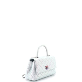 Chanel Chanel Coco Top Handle Bag Quilted Iridescent Caviar with Gradient Hardware Mini