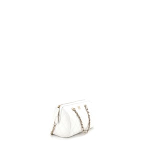 Chanel Chanel CC Chain Handle Bowling Bag Quilted Caviar Mini