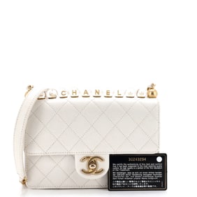Chanel Chanel Chic Pearls Flap Bag Quilted Goatskin with Acrylic Beads Small