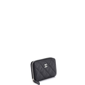 Chanel Chanel CC Zip Coin Purse Quilted Caviar Small