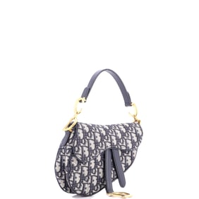 Christian Dior Christian Dior Saddle Handbag Oblique Canvas Mini