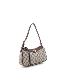 Gucci Gucci Ophidia Zip Pochette Shoulder Bag GG Canvas Small