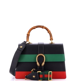 Gucci Gucci Dionysus Bamboo Top Handle Bag Colorblock Leather Large