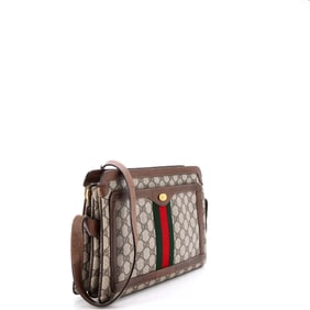 Gucci Gucci Ophidia Zip Shoulder Bag GG Coated Canvas Medium