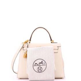 Hermes Hermes Kelly Handbag Light Epsom with Gold Hardware 25