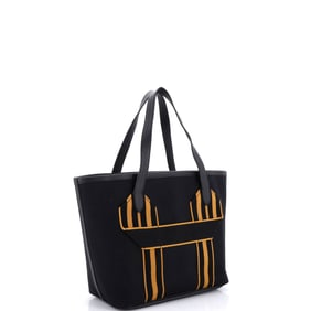 Hermes Hermes Pursangle Tote Canvas with Leather