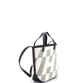 Hermes Hermes Cabas H en Biais Tote Canvas with Leather 27