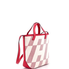 Hermes Hermes Cabas H en Biais Tote Canvas with Leather 27