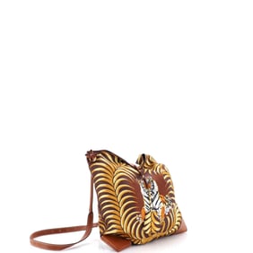 Hermes Hermes Silky City Bag Printed Silk and Leather PM