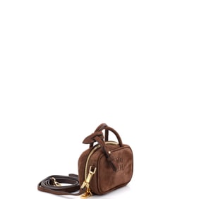 Miu Miu Miu Miu Beau Top Handle Bag Suede Micro