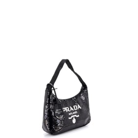 Prada Prada Re-Edition 2000 Hobo Sequins Mini