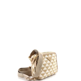 Prada Prada Symbole Zip Around Shoulder Bag Jacquard