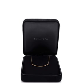 Tiffany & Co. Tiffany & Co. T Smile Pendant Necklace 18K Yellow Gold and Diamonds Small