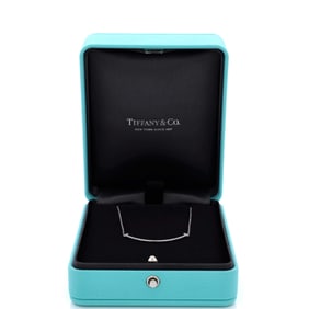 Tiffany & Co. Tiffany & Co. T Smile Pendant Necklace 18K White Gold with Diamonds Small