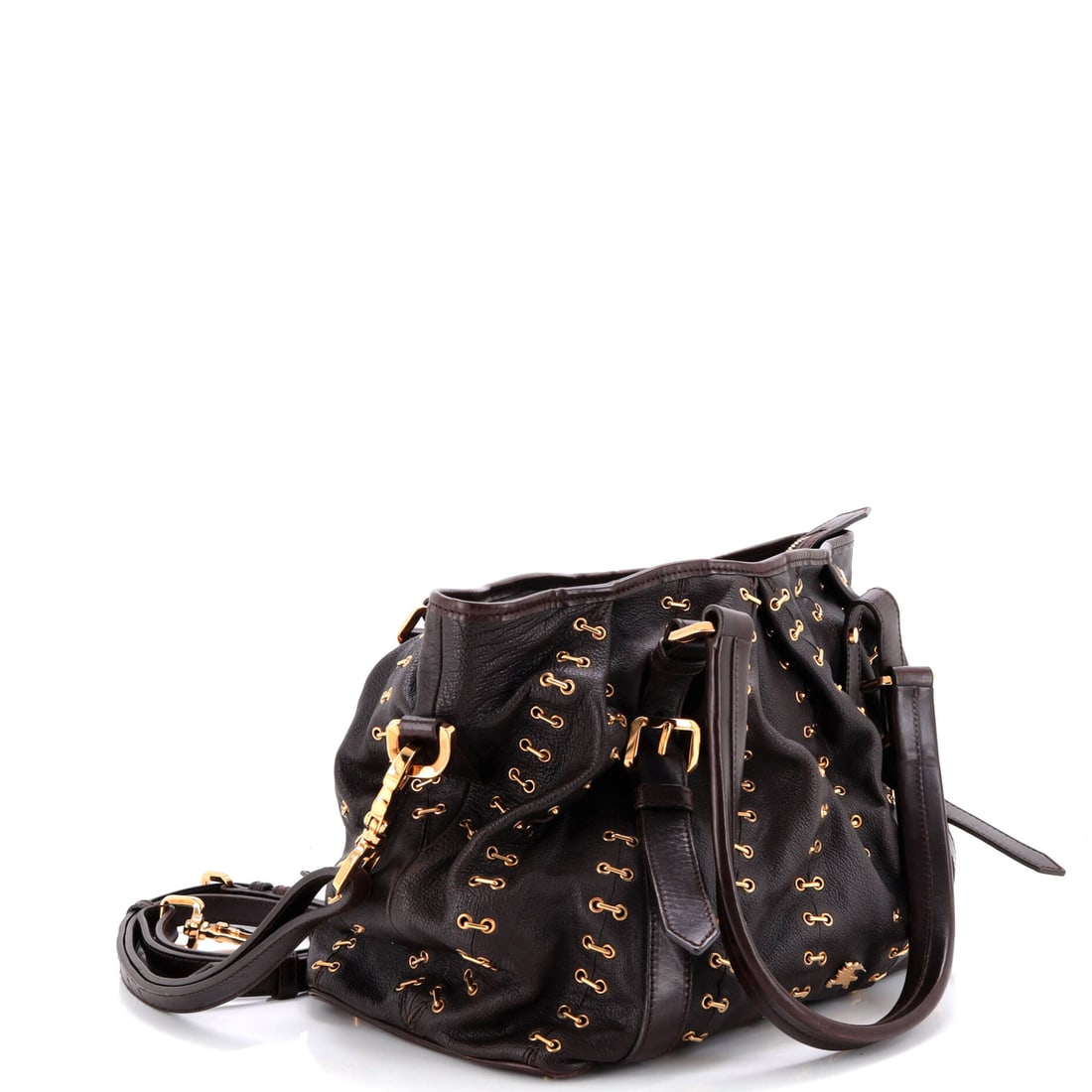 Burberry Burberry Lowry Convertible Tote Chain Stitched Leather Large (1 of 6)