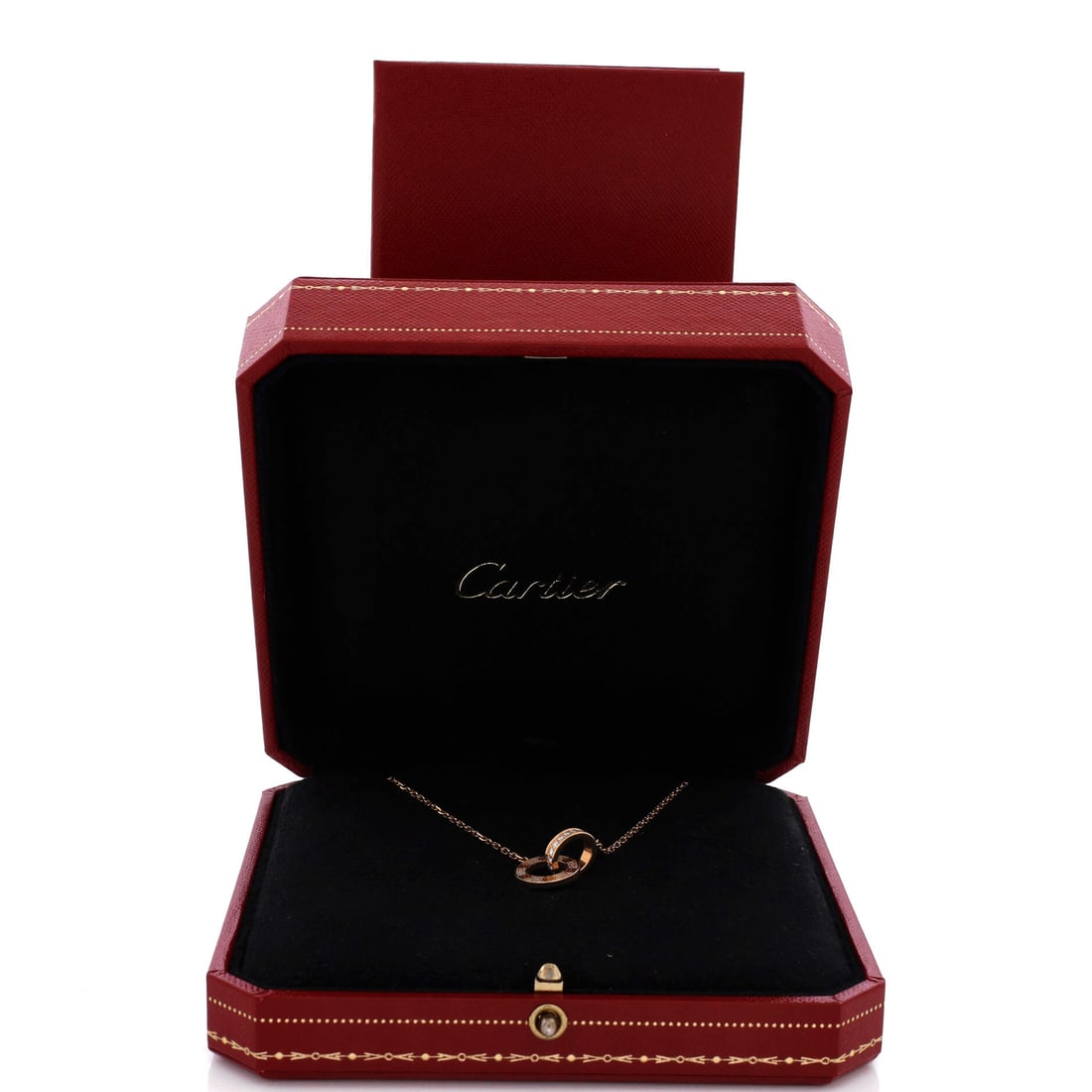 Cartier Cartier Love Interlocking Pave Necklace 18K Yellow Gold and Diamonds (1 of 3)