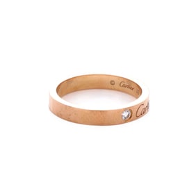 Cartier Cartier C de Cartier Wedding Band Ring 18K Rose Gold with Diamond