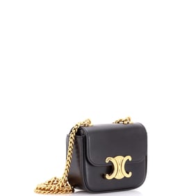Celine Celine Claude Chain Shoulder Bag Leather Mini
