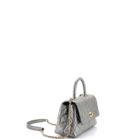 Chanel Chanel Coco Top Handle Bag Quilted Caviar Mini