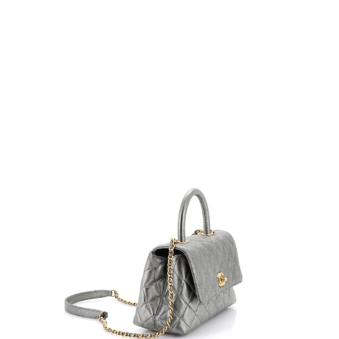 Chanel Chanel Coco Top Handle Bag Quilted Caviar Mini (1 of 5)