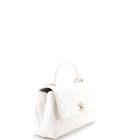 Chanel Chanel Coco Top Handle Bag Quilted Caviar Small