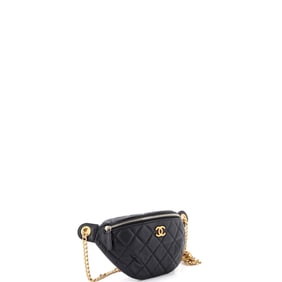 Chanel Chanel Sweetheart Adjustable Chain Belt Bag Quilted Caviar